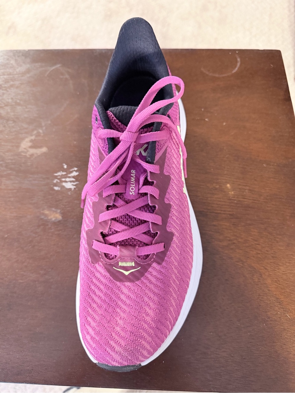 HOKA Solimar Women's Running Shoes Pink Magenta Athletic Sneakers - Picture 3 of 4